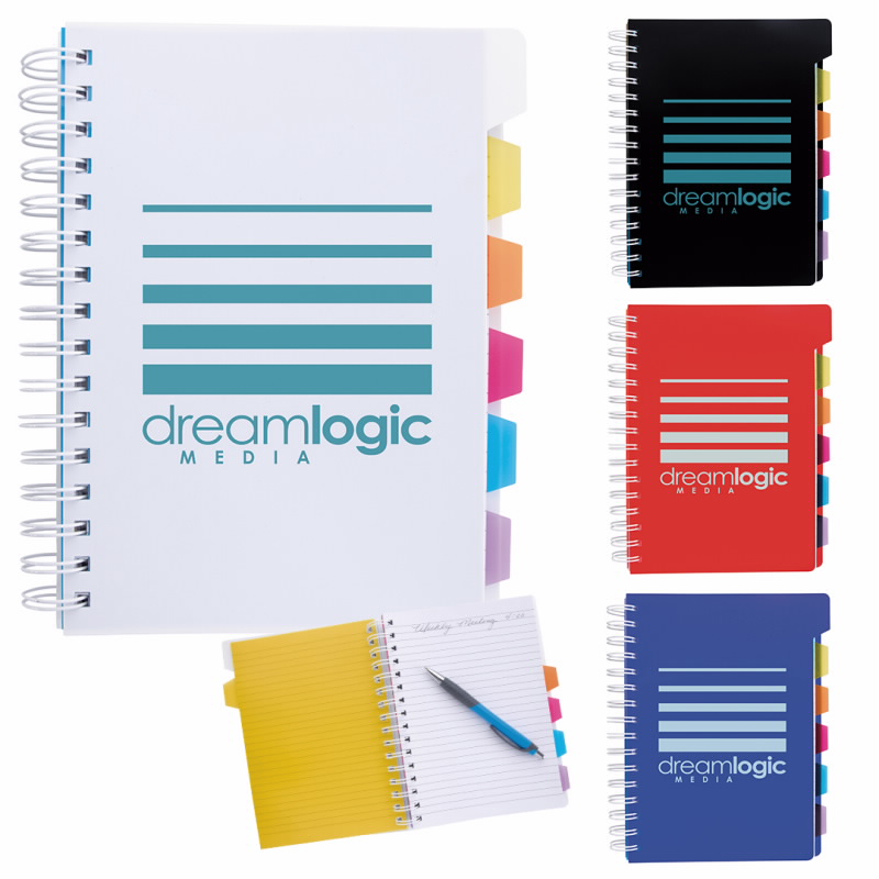 Spiral Notebook with Tabs Lasting Impressions